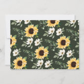 Invitation Fête des mariées Mariage crème de tournesol (Dos)