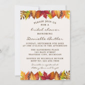 Invitation Fête des mariées Mariage de automne de feuilles d' (Devant)