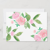 Invitation Fête des mariées Mariage de floraison rose et de c (Dos)