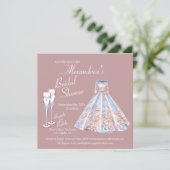 Invitation Fête des mariées mariage de robe Brunch & Bubbly (Debout devant)