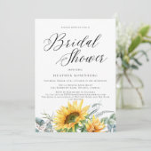 Invitation Fête des mariées Mariage de script de tournesol d' (Debout devant)