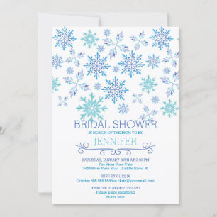 Invitation Fête des mariées Mariage des Snowflakes d'hiver mo