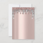 Invitation Fête des mariées Mariage doux 16e Rose Parties sci (Dos)