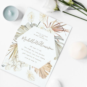 Invitation Fête des mariées Mariage du désert de Pampas Boho