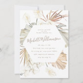 Invitation Fête des mariées Mariage du désert de Pampas Boho (Devant)