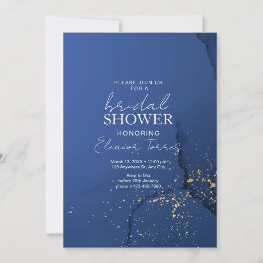 Invitation Fête des mariées Mariage élégant Invitation, Moder (Devant)