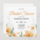 Invitation Fête des mariées Mariage Eucalyptus aux fleurs ora (Devant / Derrière)