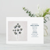 Invitation Fête des mariées Mariage Feuille feuille Eucalyptu (Debout devant)