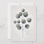 Invitation Fête des mariées Mariage Feuille feuille Eucalyptu (Dos)