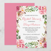 Invitation Fête des mariées Mariage Fille Romantique Floral W (Devant / Derrière)