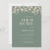 Invitation Fête des mariées Mariage fleur sauvage Sage Deco (Devant)