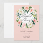 Invitation Fête des mariées Mariage florale romantique du pri (Devant / Derrière)