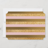 Invitation Fête des mariées Mariage Gold & Pink (Dos)