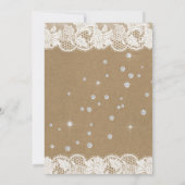 Invitation Fête des mariées Mariage Kraft & Lace Diamond (Dos)