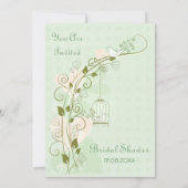 Invitation Fête des mariées Mariage Lovebirds (Dos)