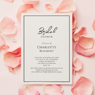 Invitation Fête des mariées Mariage minimaliste simple