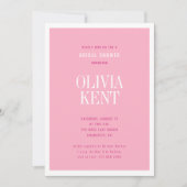 Invitation Fête des mariées Mariage moderne Bold Pink Magenta (Devant)