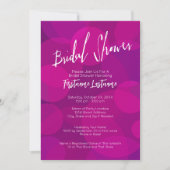 Invitation Fête des mariées Mariage moderne Pink Purple Bokeh (Devant)