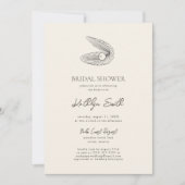 Invitation Fête des mariées Mariage moderne Shell Beach Ocean (Devant)