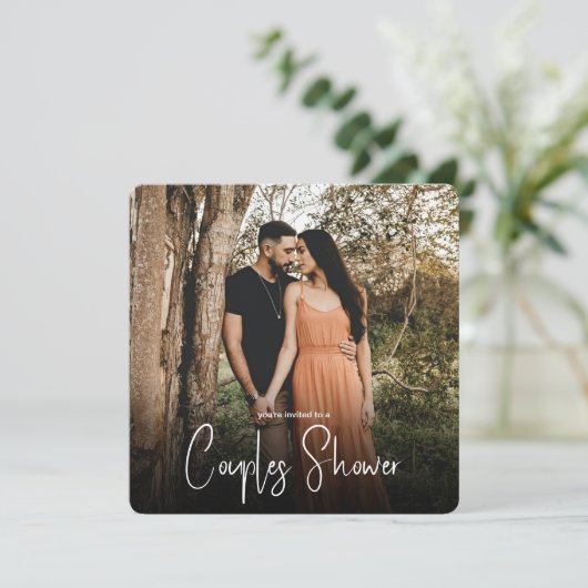 Invitation Fête des mariées Mariage photo Couples (Debout devant)