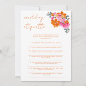 Invitation Fête des mariées Mariage rose et orange (Devant)