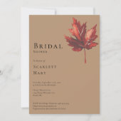 Invitation Fête des mariées Mariage simple en terre cuite à f (Devant)