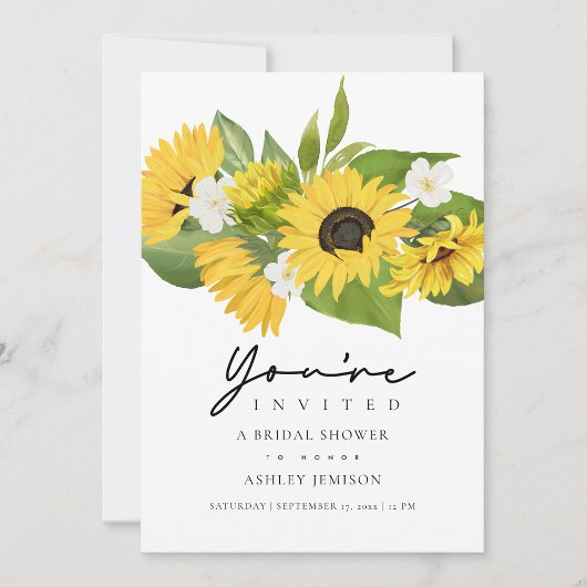 Invitation Fête des mariées Mariage Sunflowers