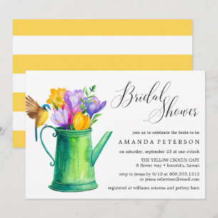 Invitation Fête des mariées mariage tendance des fleurs d'aqu