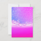 Invitation Fête des mariées Mariage Waves Ombre Fuchsia rose (Dos)