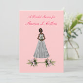 Invitation "Fête des mariées" Mariée afro-amer [1] avec Flo r (Debout devant)