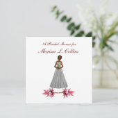 Invitation "Fête des mariées" Mariée afro-amer [2] avec Éping (Debout devant)