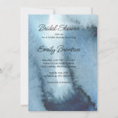 Invitation Fête des mariées marine bleu poussiéreuse moderne (Devant)