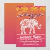 Invitation Fête des mariées marocaine - Inspiration indienne (Devant / Derrière)