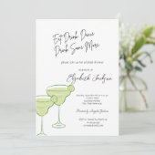 Invitation Fête des mariées Martini aquarelle (Debout devant)