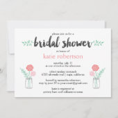 Invitation Fête des mariées Mason Jar Botanique (Devant)