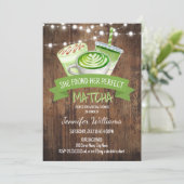 Invitation Fête des mariées Matcha (Debout devant)