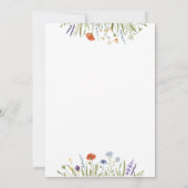 Invitation Fête des mariées Meadow Petit Fleur sauvage aquare (Dos)