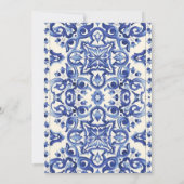 Invitation Fête des mariées méditerranéenne au citron (Dos)