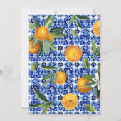 Invitation Fête des mariées méditerranéenne Citrus Orange (Dos)