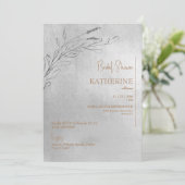 Invitation Fête des mariées métal argent et or (Debout devant)