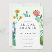 Invitation Fête des mariées mexicaine Cactus Fiesta (Devant)