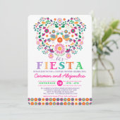 Invitation Fête des mariées mexicaine Fiesta Floral Couples (Debout devant)