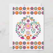 Invitation Fête des mariées mexicaine Fiesta Floral Couples (Dos)
