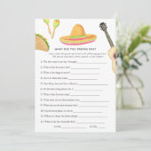 Invitation Fête des mariées mexicaine Fiesta Taco (Debout devant)