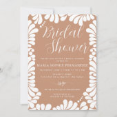 Invitation Fête des mariées mexicaine Talavera Boho Barro (Devant)