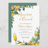 Invitation Fête des mariées Mimosas (Devant / Derrière)