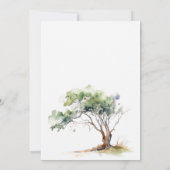 Invitation Fête des mariées minimale d'aquarelle simple (Dos)