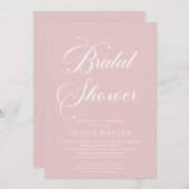 Invitation Fête des mariées minimale de script de vidage clas (Devant / Derrière)