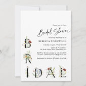 Invitation Fête des mariées minimaliste Boho (Devant)