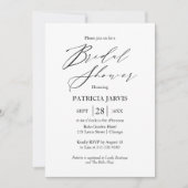 Invitation Fête des mariées minimaliste élégante (Devant)